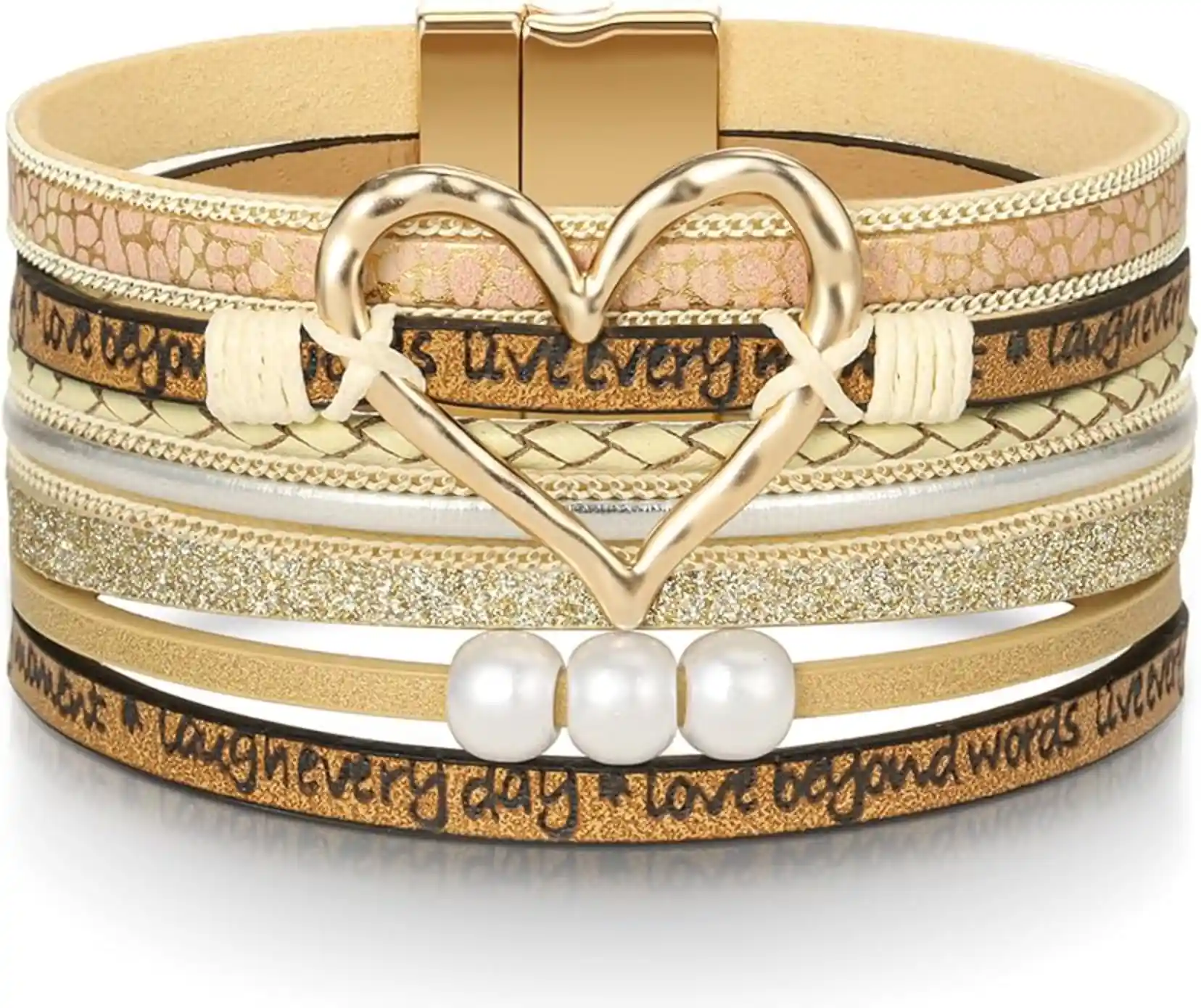 Desimtion Leather Wrap Bracelet for Women Tree of Life Hidden Message Layered Boho Jewelry