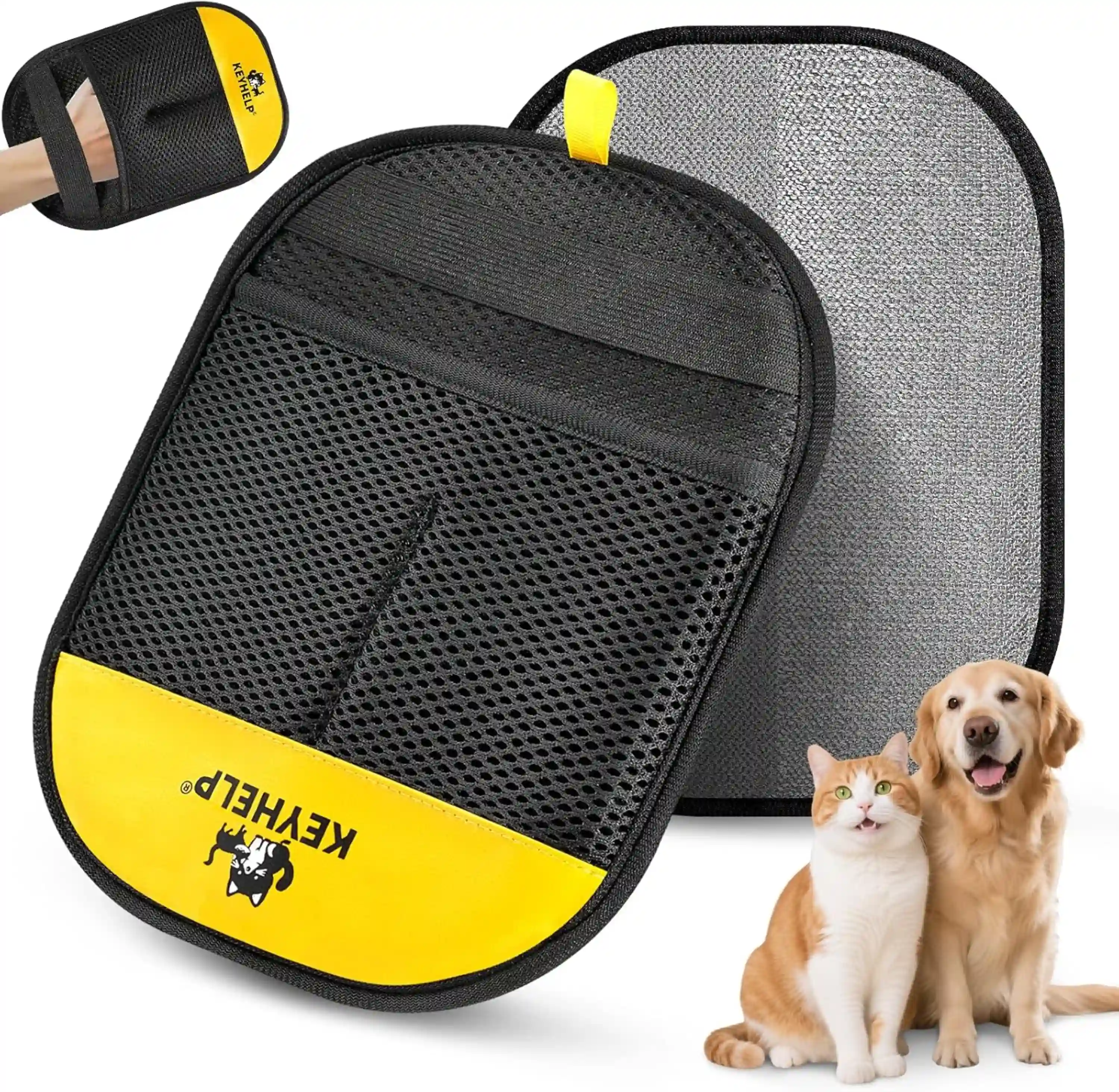 Reusable Pet Hair Removal Glove for Dogs & Cats