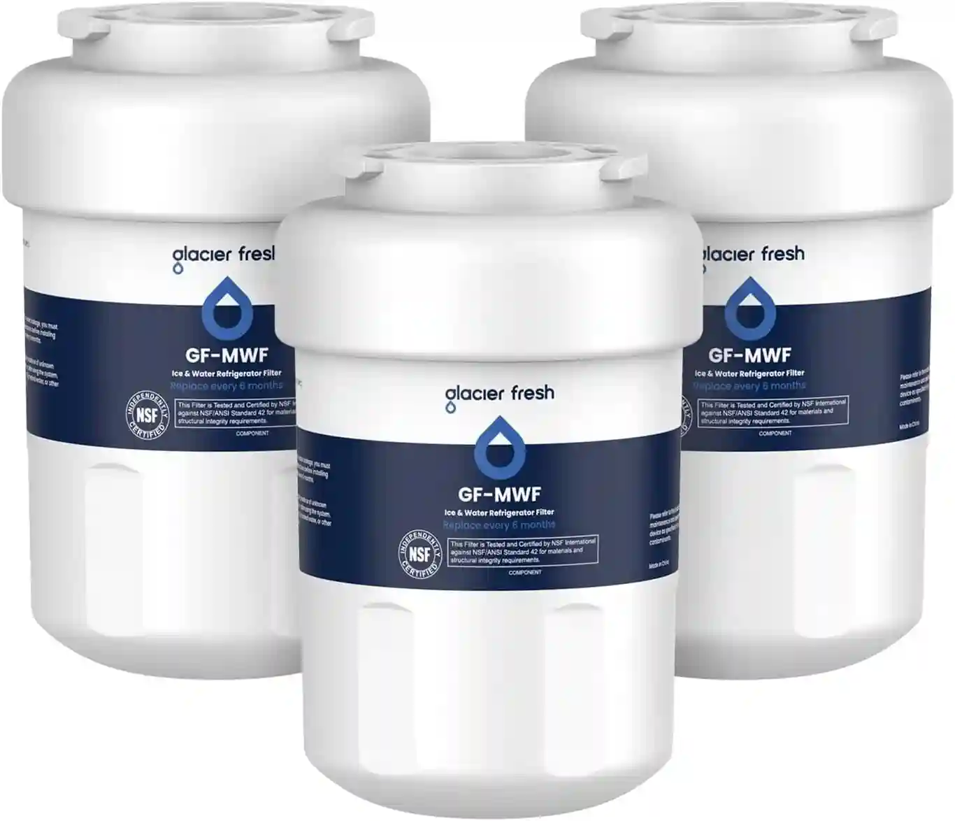 GLACIER FRESH MWF Refrigerator Water Filter Replacement Three-Pack