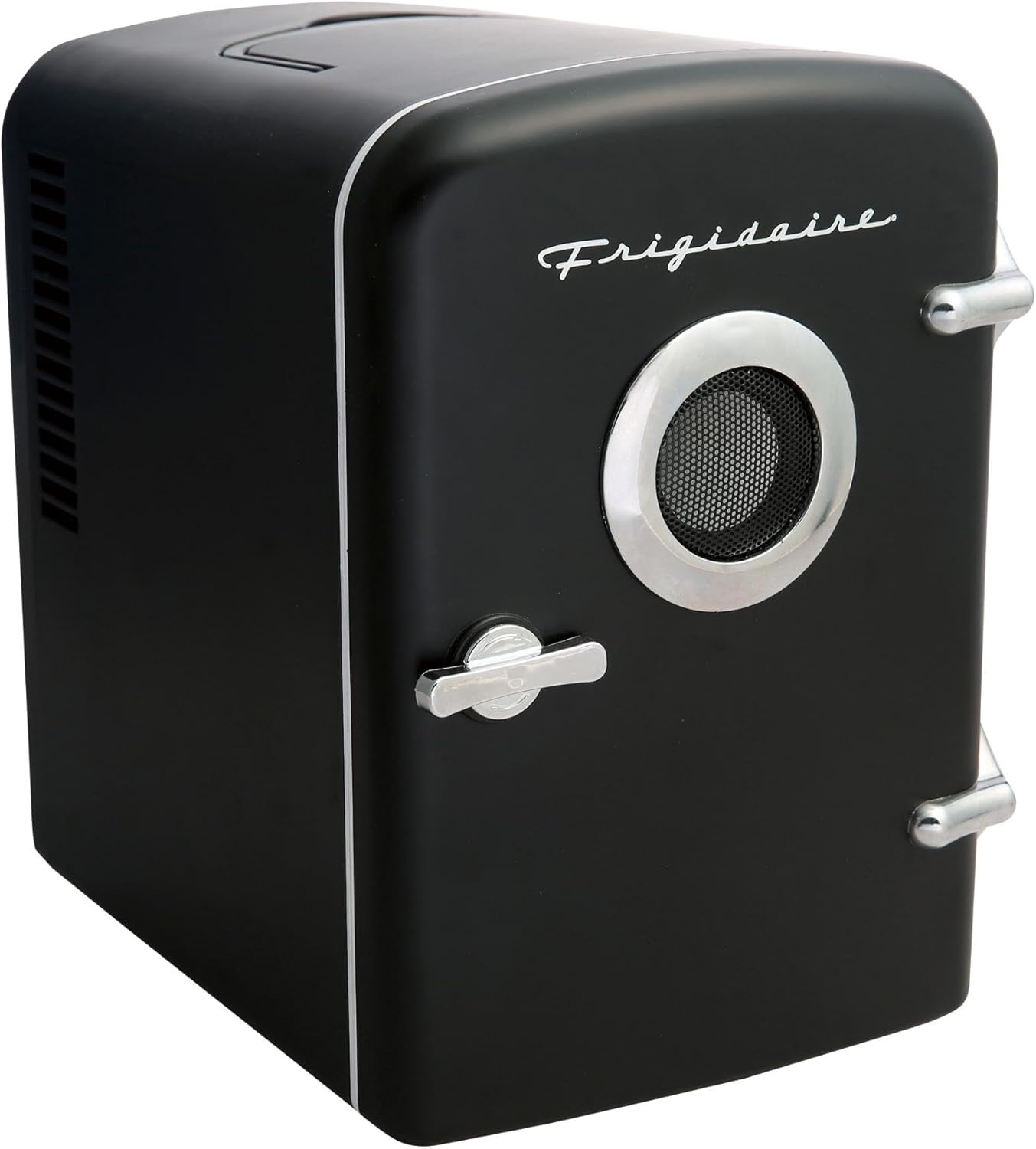 Frigidaire Retro Mini Portable Fridge Cooler with Built-in Bluetooth Speaker