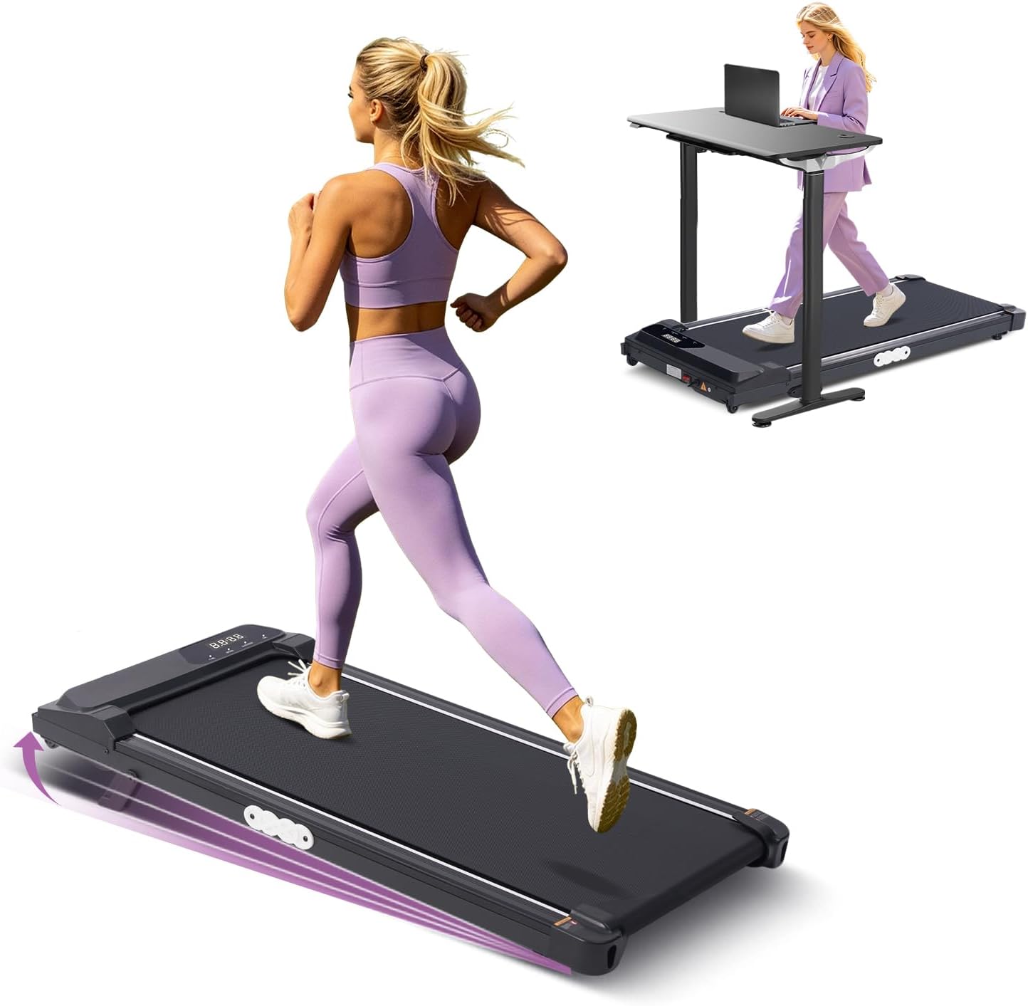OGPOU Portable Treadmill for Home Small Space Walking Pad with Incline 3.0HP Motor Under Desk Electric Treadmills