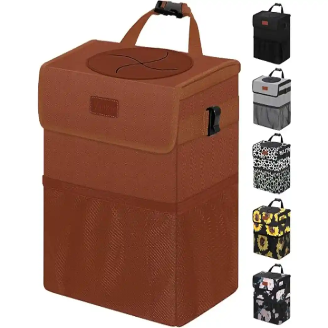 Vankor Car Trash Can 2.2 Gallon Waterproof Hanging Storage Organizer Bin