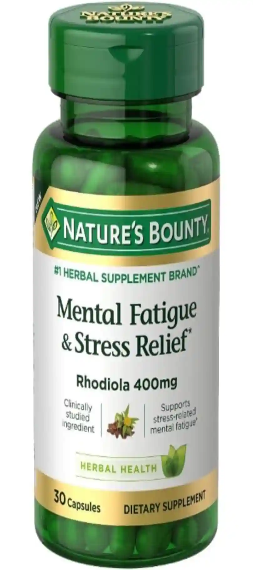 Nature's Bounty Mental Fatigue and Stress Relief 400mg 30 Capsules