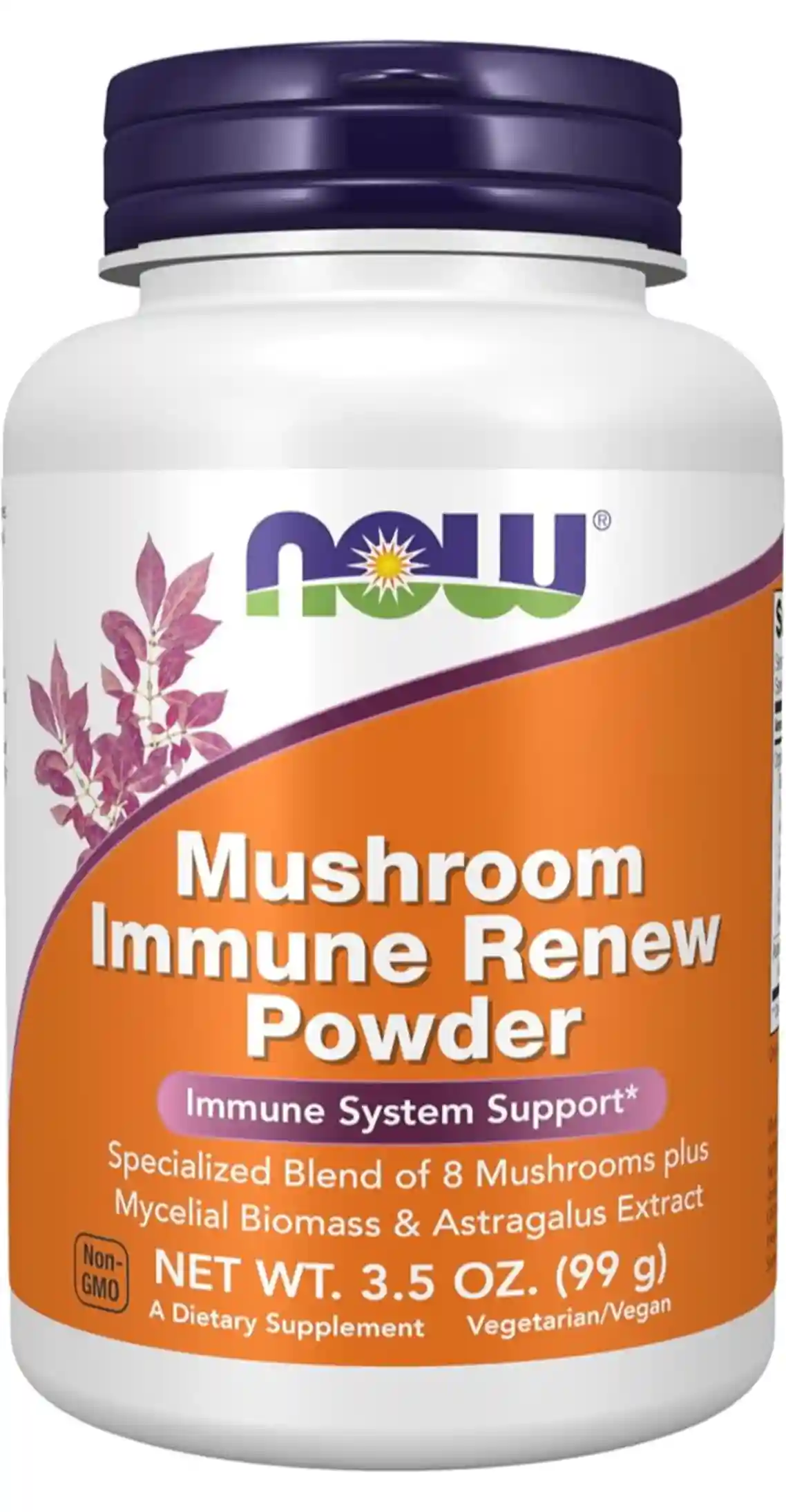 NOW Foods Mushroom Immune Renew with Astragalus Root Extract Powder Supplement