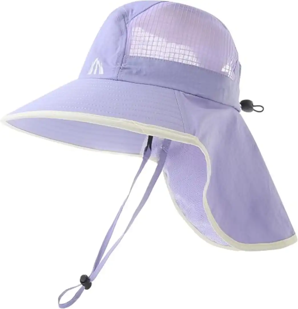 UV Sun Protection Hat Women Foldable Neck Flap Wide Brim Fishing Hat