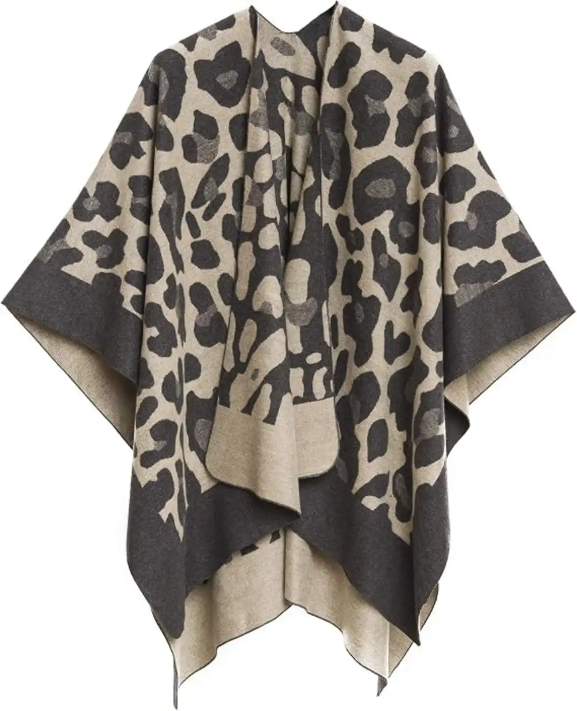 Women's Shawl Wrap Poncho Ruana Cape Cardigan Sweater Open Front for Travel