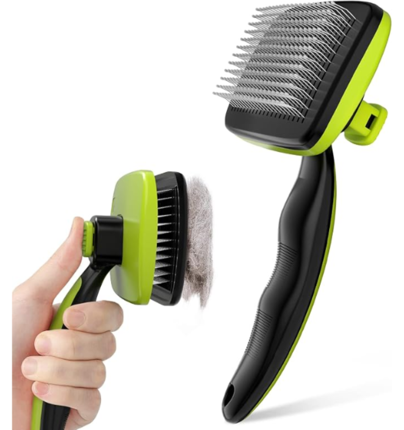 Pecute Skin Friendly Self Cleaning Slicker Brush for Dog and Cat Shedding