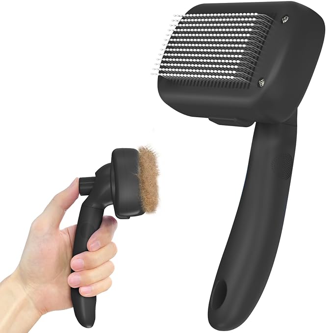Dipoo Self Cleaning Shedding Brush Skin Friendly Grooming Tool