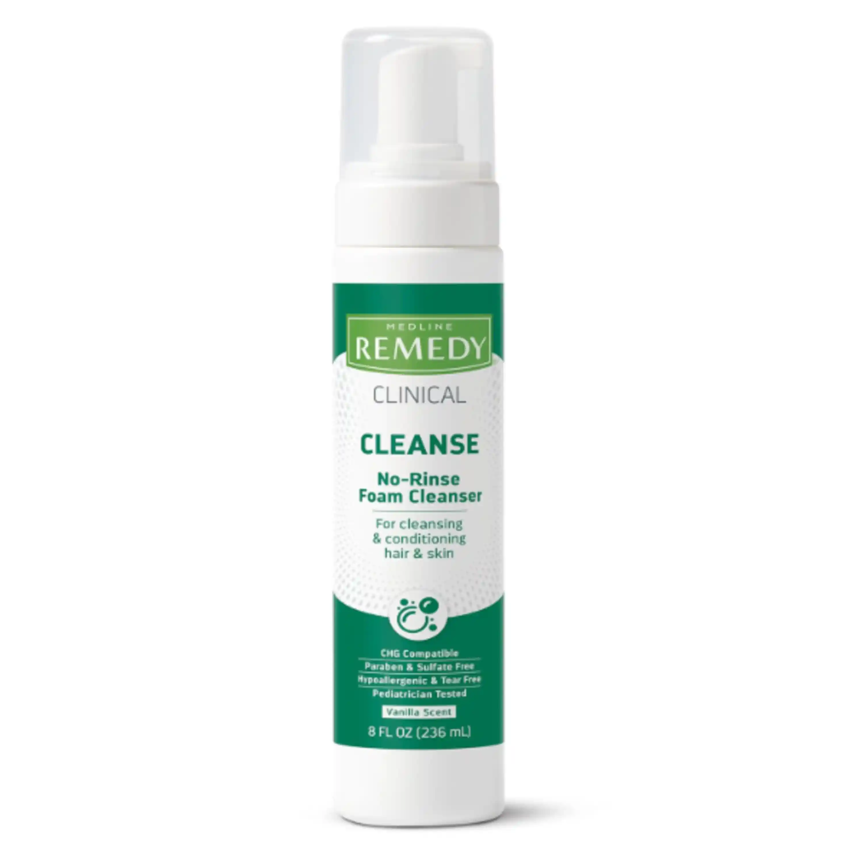 Medline Remedy Clinical No-Rinse Foam Cleanser Vanilla Scent 8 fl oz