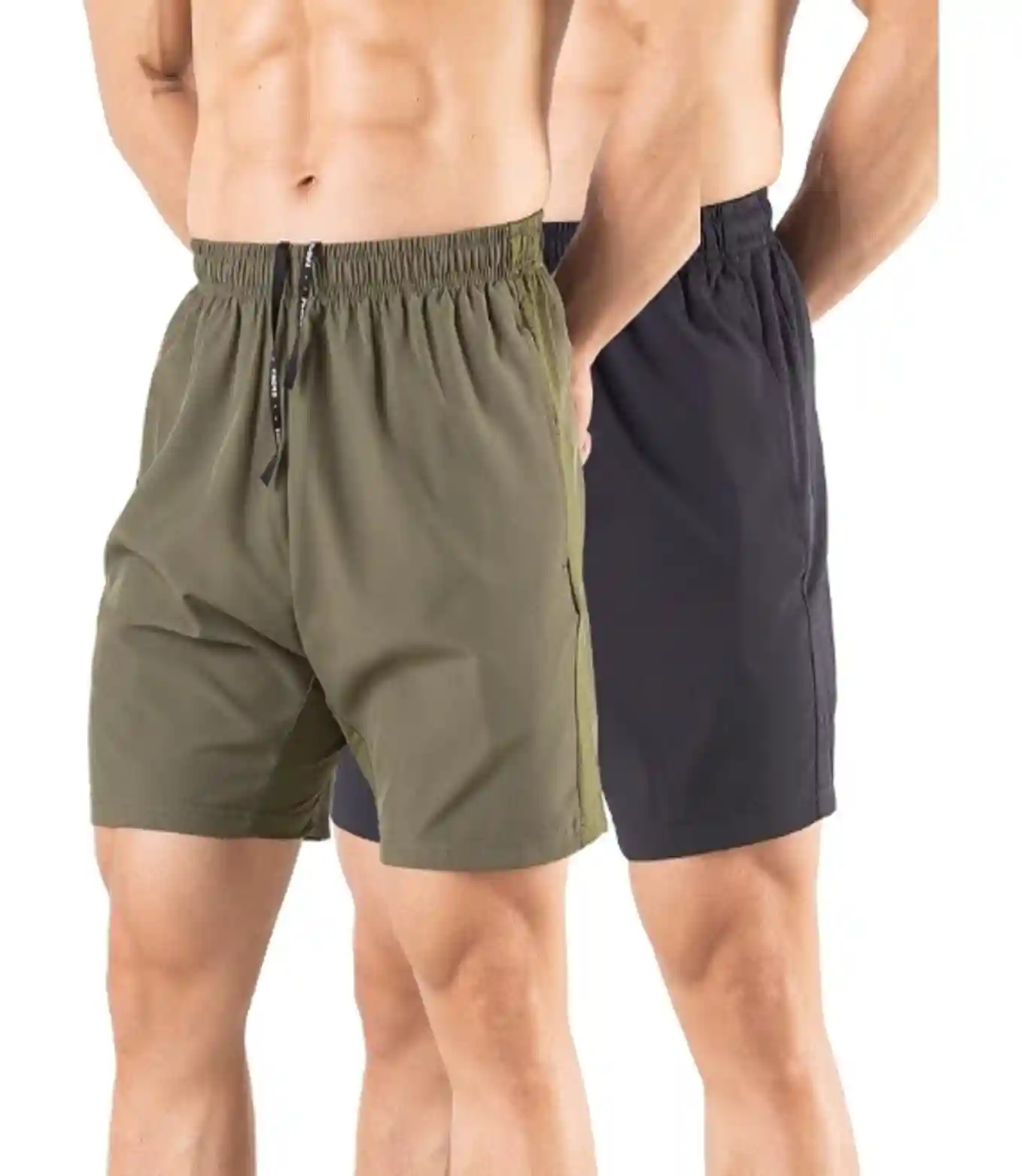 Gaglg Mens 5 Inch Running Shorts 2 Pack Quick Dry Athletic Workout Gym Shorts with Zipper Pockets