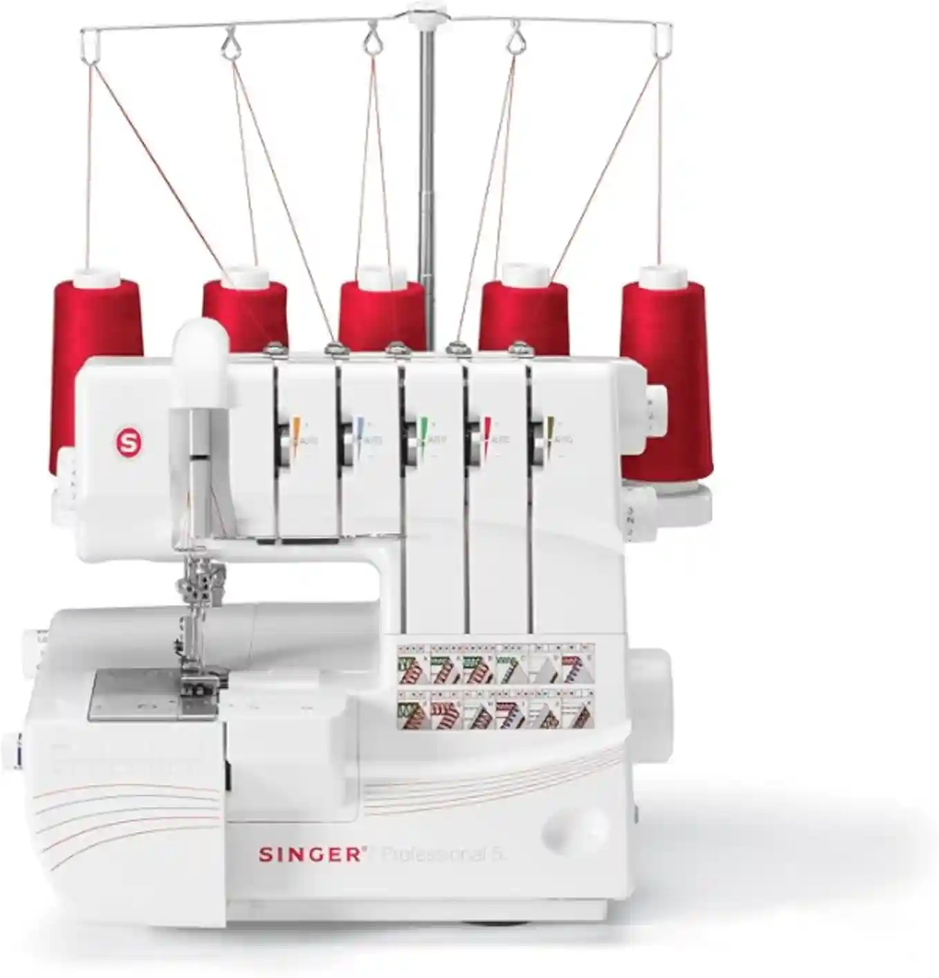 SINGER Professional 14T968DC Heavy Duty Serger Overlock Sewing Machine with 2-3-4-5 Stitch Capability and Accessory Kit