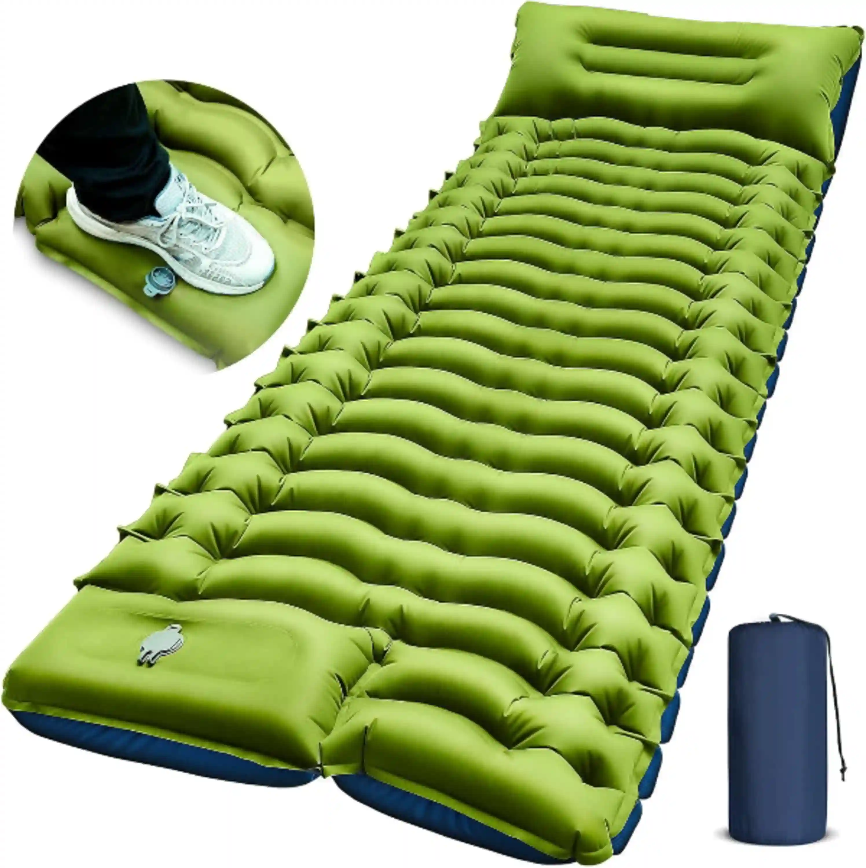 FUN PAC Camping Sleeping Pad Ultralight Compact Camping Mat with Built-in Foot Pump