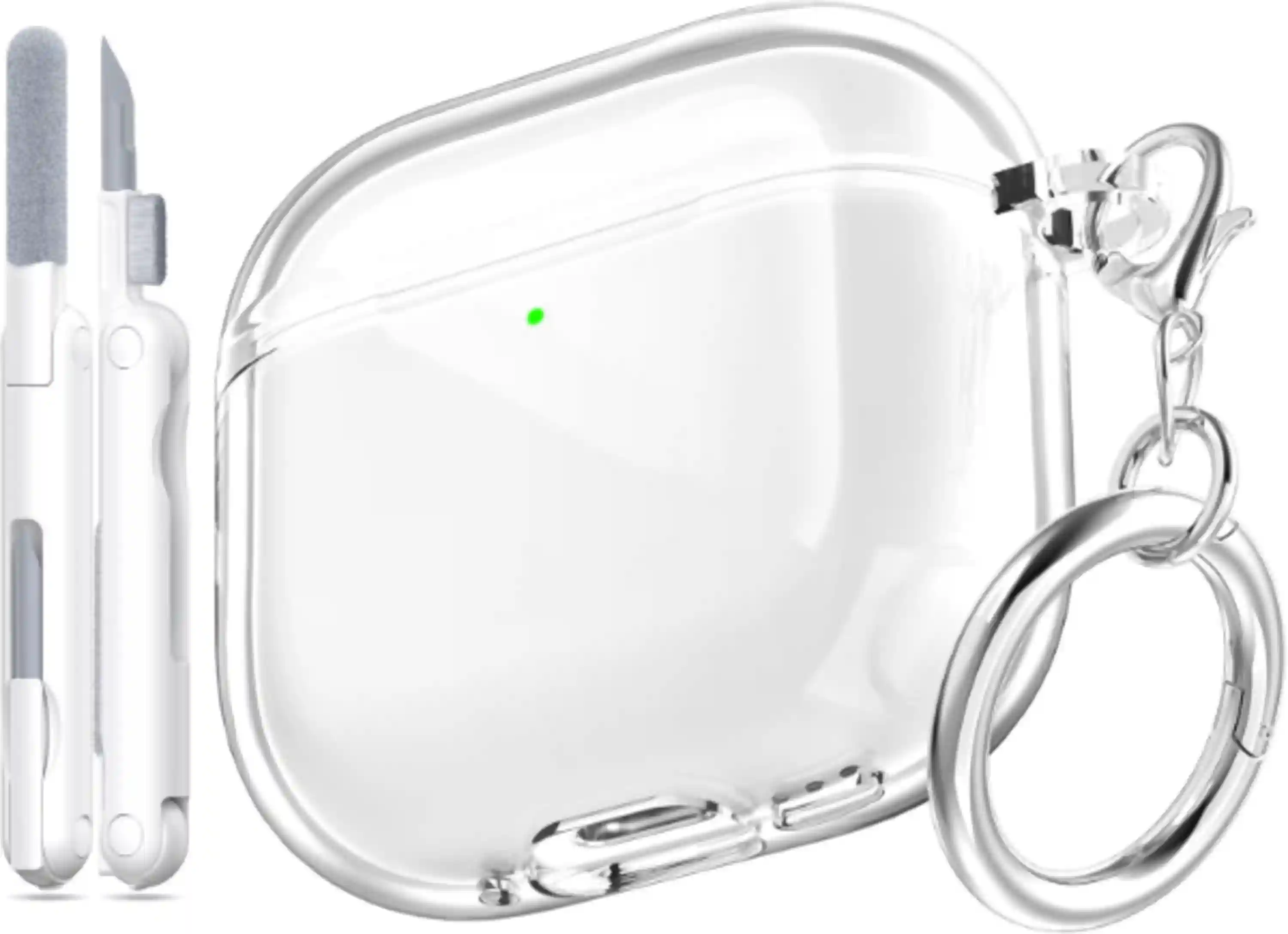 for AirPods 4 Case with Cleaner Kit, Crystal Clear Cover