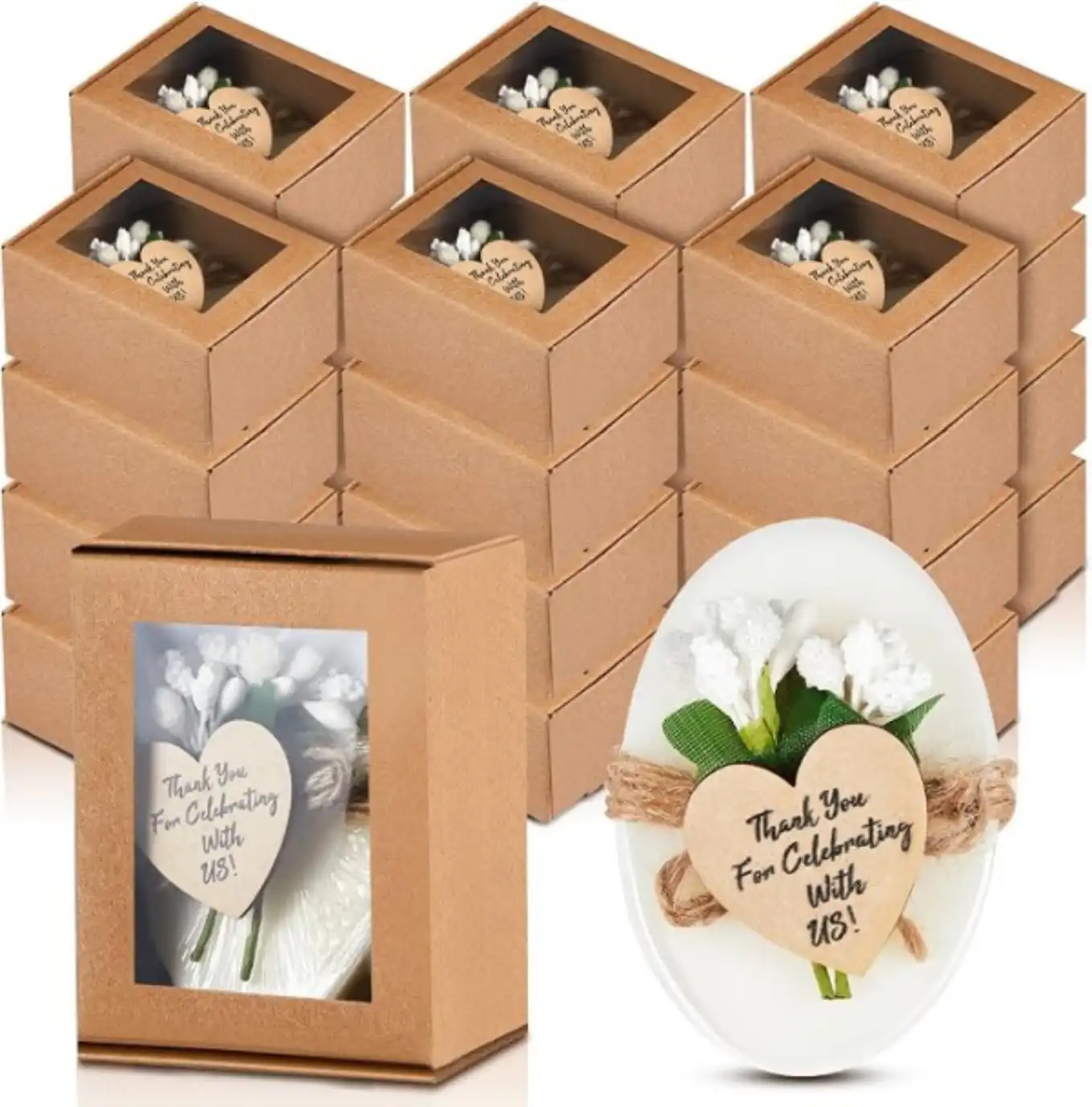 24 Pack Rustic Soap Party Favors for Wedding Baby Shower Guests
