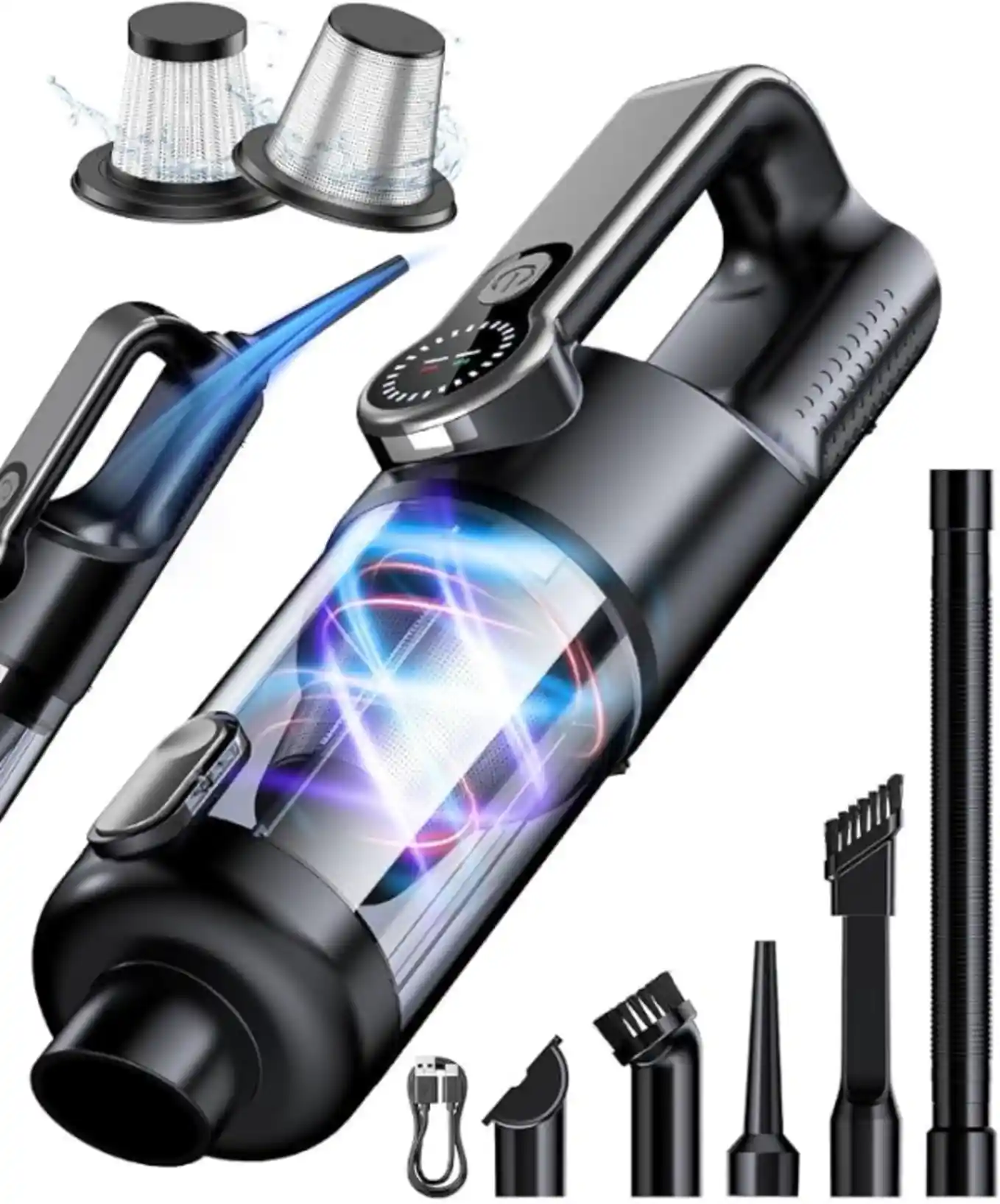 FAOGO Cordless Handheld Vacuum Cleaner 2-in-1 Blower 36000Pa Suction Brushless Motor Portable Vacuum