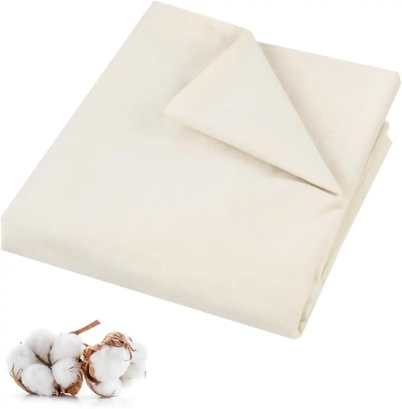 PEASUG 100% Premium Unbleached Cotton Muslin Fabric 63 Inch x 2 Yards Cut by the Yard Material