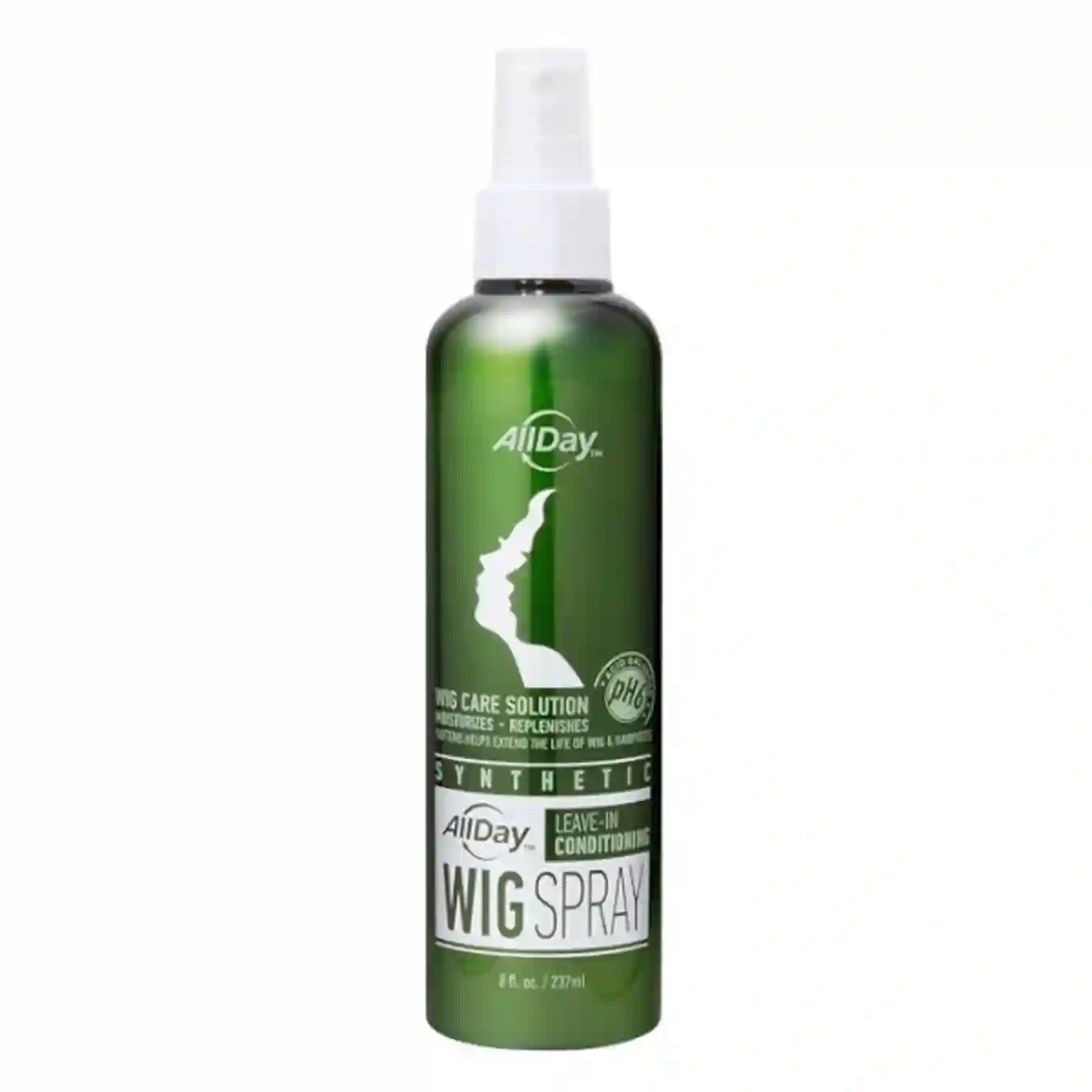 AllDay Locks Synthetic Wig Spray Refreshing Leave In Conditioner Detangler Eight Ounce Bottle