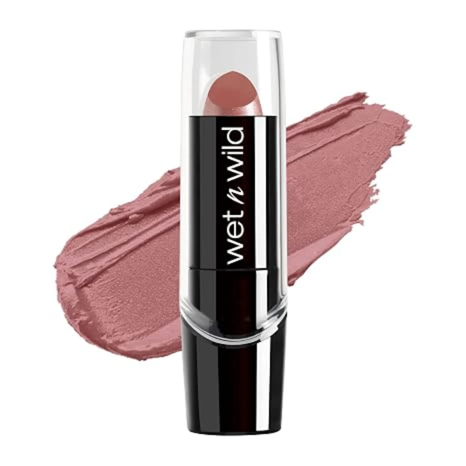 wet n wild Silk Finish Lipstick Hydrating Buildable Color Dark Pink Frost