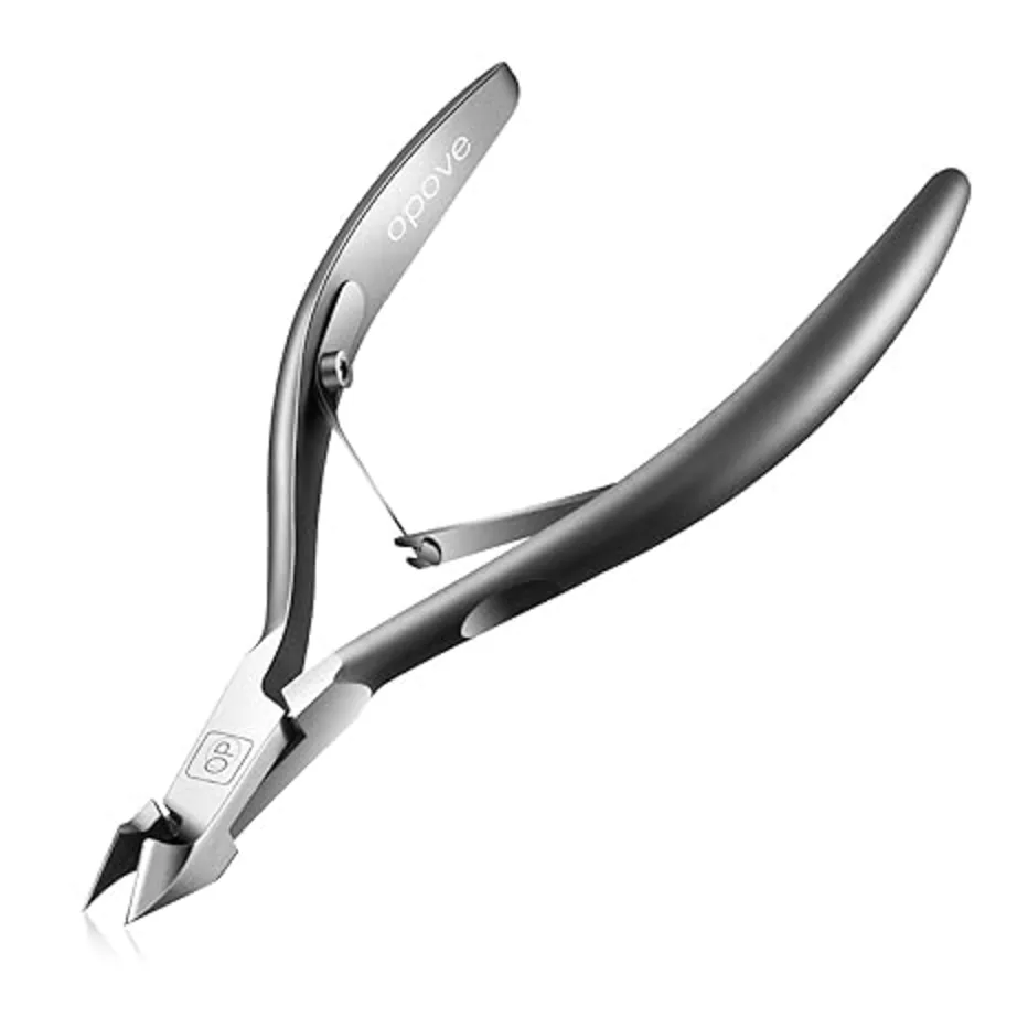 Opove X7 Cuticle Trimmer 3/4 Jaw Extremely Sharp Cuticle Nippers Scissors Stainless Steel Clippers Cutter Remover Pedicure Manicure Nail Tool Space Gray