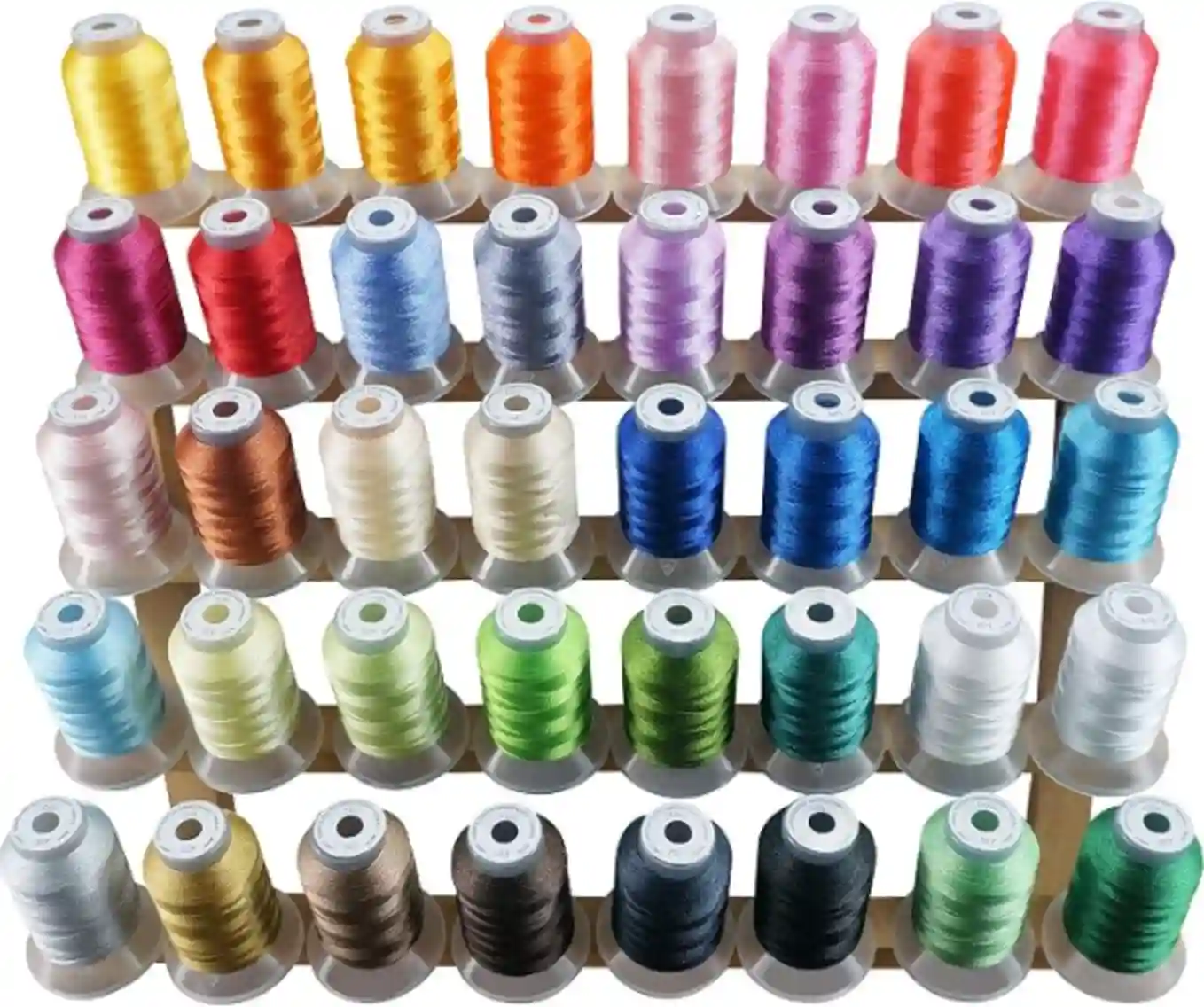 New brothread 40 Colors Polyester Embroidery Machine Thread Kit 40WT 500M Spools for Brother Janome Singer