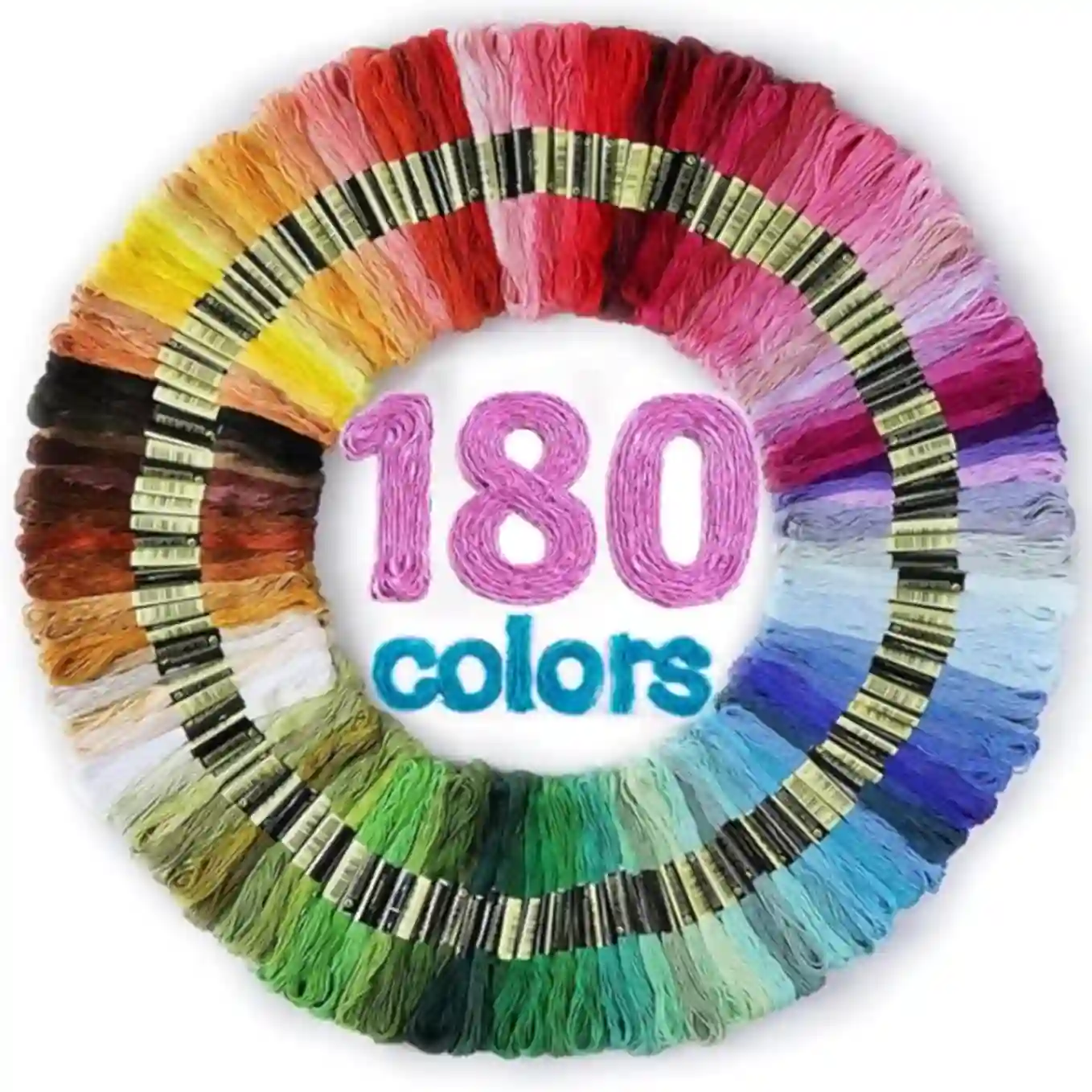 LOVIMAG 180 Colors Embroidery Thread Floss Kit Rainbow Friendship Bracelet String for Craft Sewing
