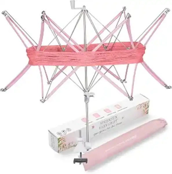 SPEENSUN Foldable Yarn Swift Adjustable Umbrella Skein Holder with Storage Bag for Knitting and Crocheting