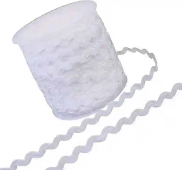 Rick Rack Wave Bending Fringe Trim 40 Yards White RIC RAC Ribbon for Sewing Clothes Gift Wrapping Party Decor