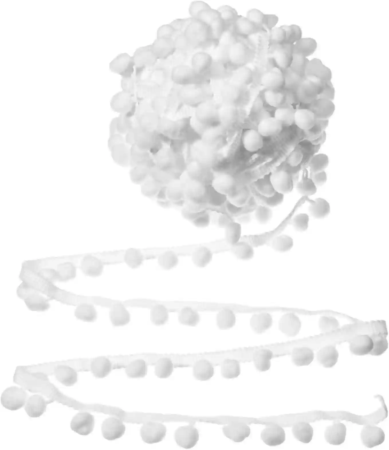20 Yards Pom Pom Trim for Sewing White Sewing Ribbon Crafts Pompoms Tassel Lace