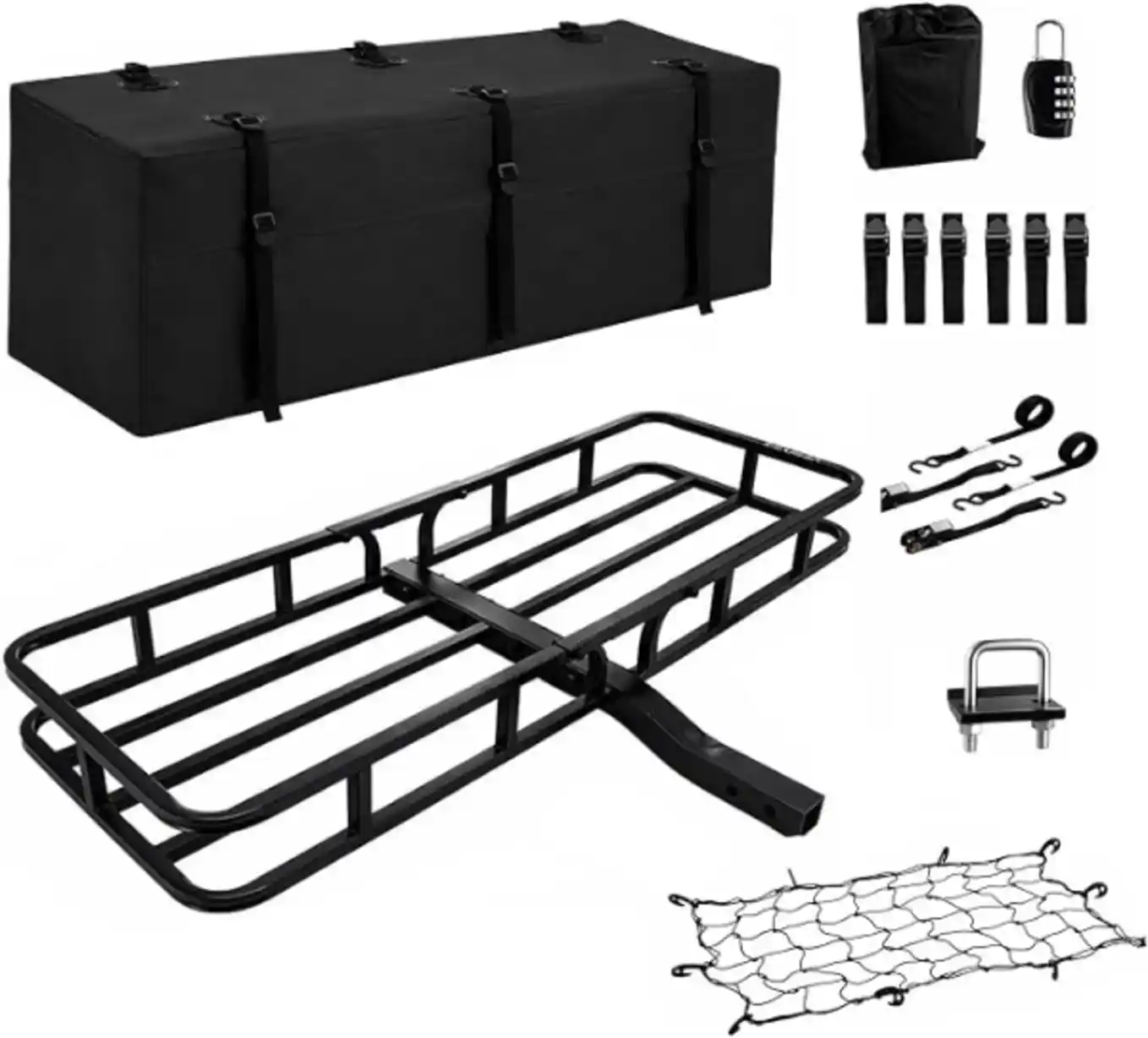 VERIYES 500 LBS Hitch Cargo Carrier 53x19x5 Fits 2 Inch Receiver