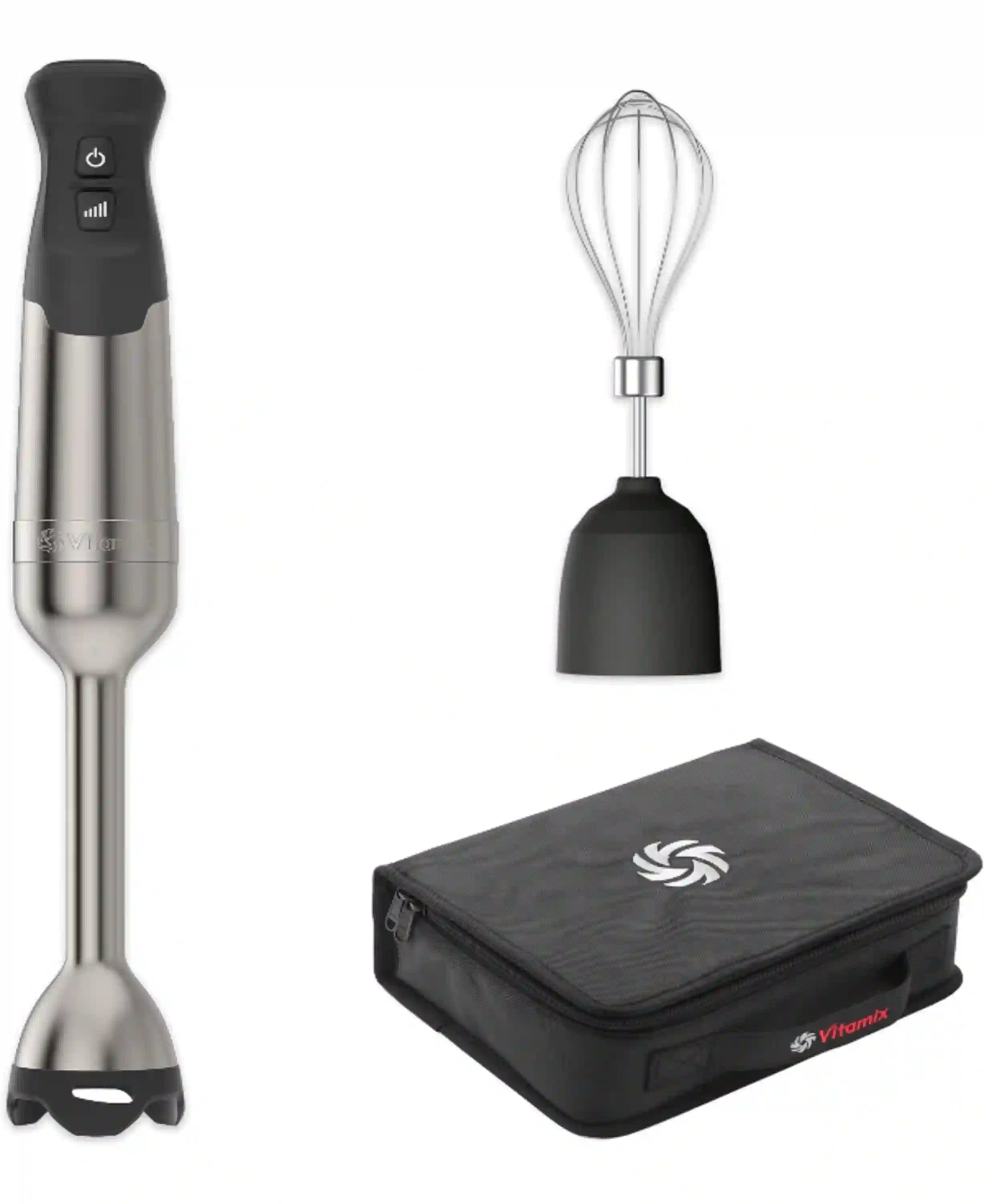 Vitamix 5-Speed Immersion Blender 3-Piece Bundle, Stainless Steel/Black
