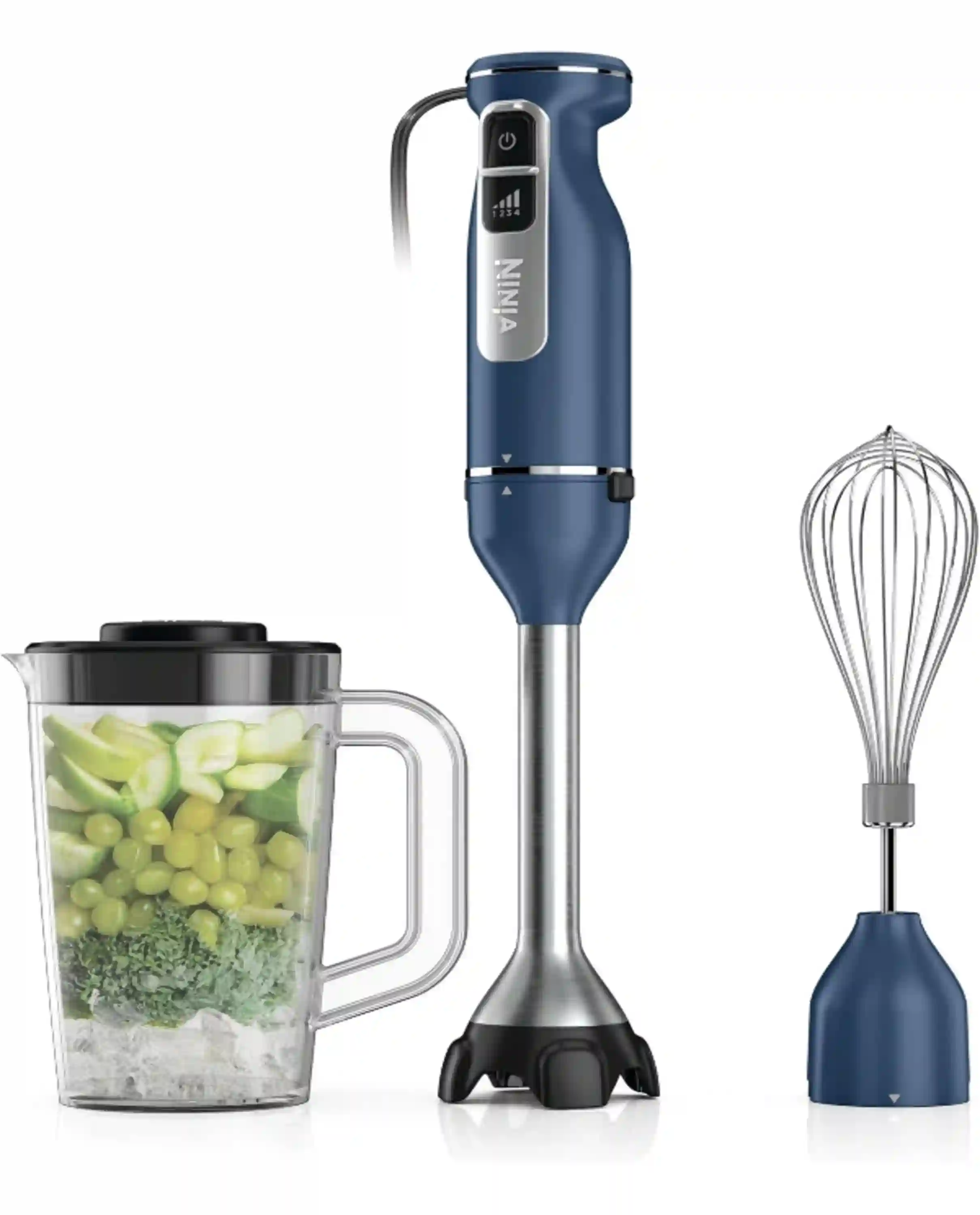 Ninja Immersion Blender & Whisk, 4 Speeds, 4-Cup Vessel, Deep Navy, CI201ND