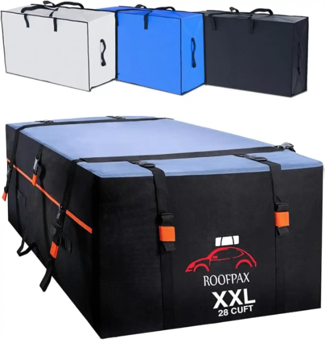 RoofPax XXL 28 cuft Car Rooftop Cargo Carrier Bag Extra Waterproof Roof Storage