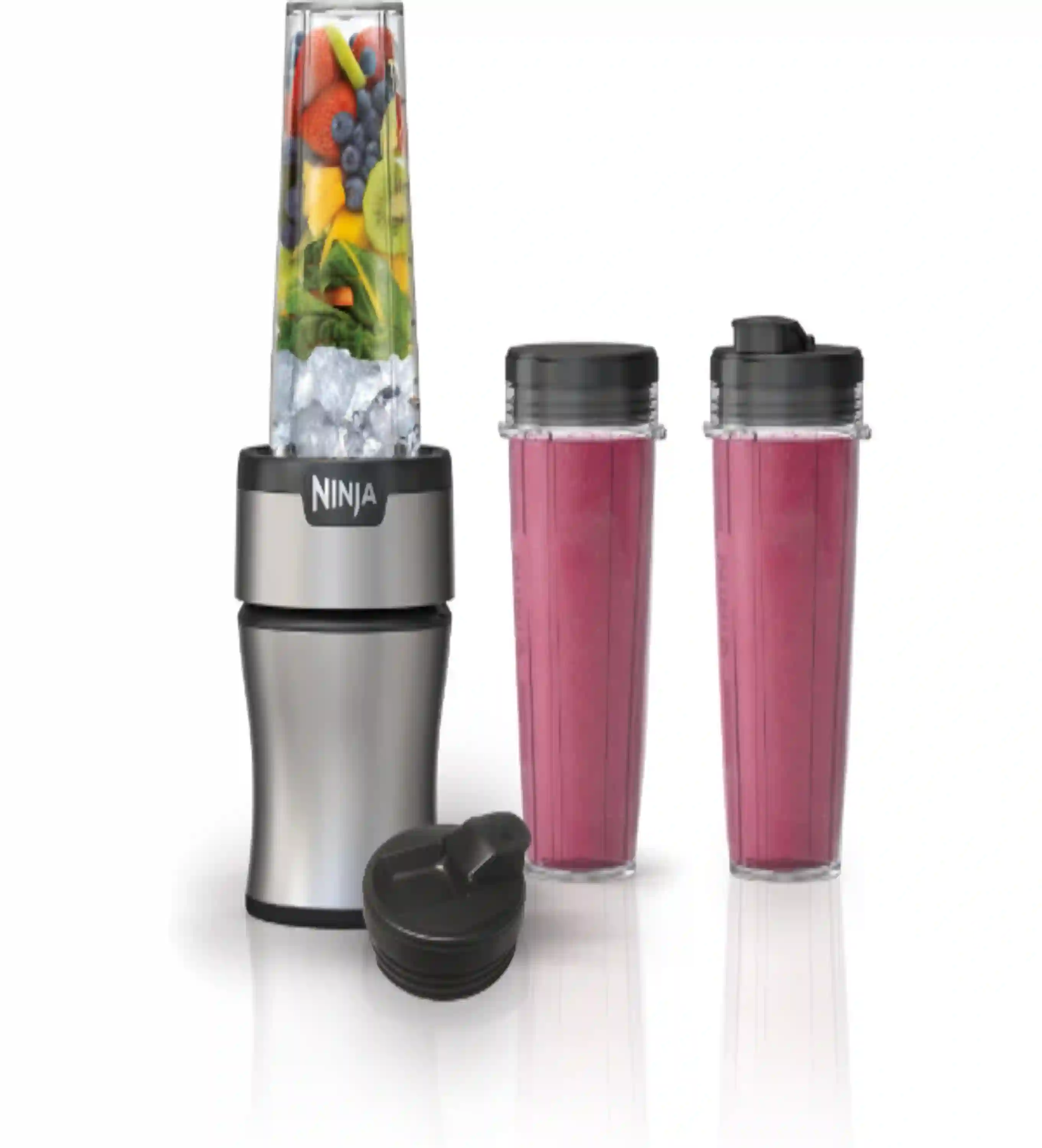 Ninja Nutri-Plus Personal Blender, 900PW, 20oz Cups, Silver, BN301