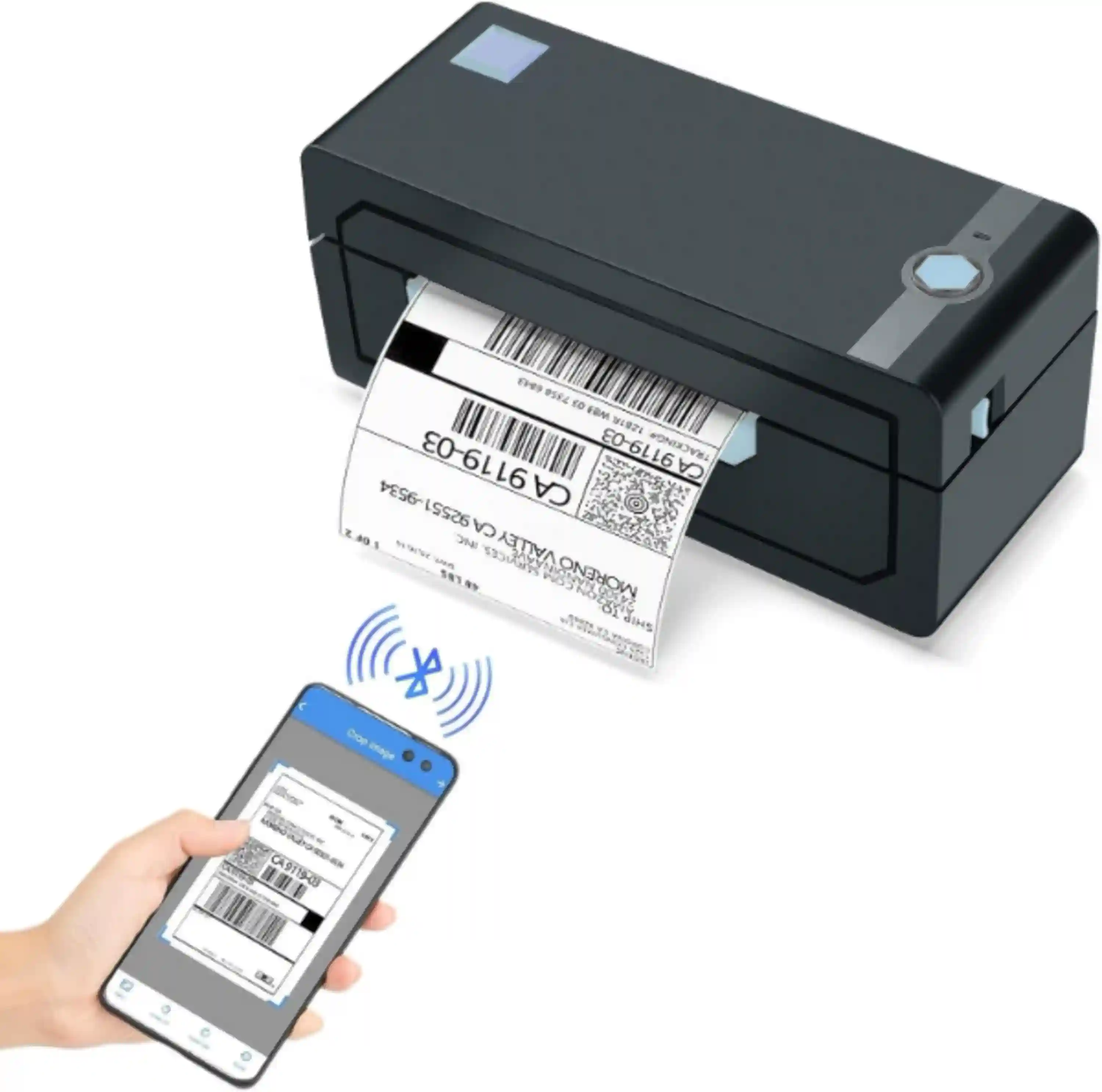 JADENS Bluetooth Thermal Shipping Label Printer, Wireless 4x6 Label Printer