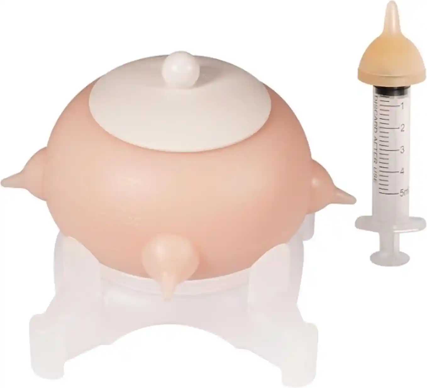 Doggiema Puppy Milk Feeder Nipple Bottle 150ml Pink Food Grade Silicone